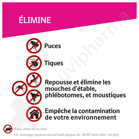 Frontline Protect Solution Pour Spot-On Chiens XS 2-5 kg - 3 pipettes de 0,5 ml