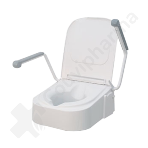 Rehausse-WC avec accoudoirs et couvercle - 1 pièce