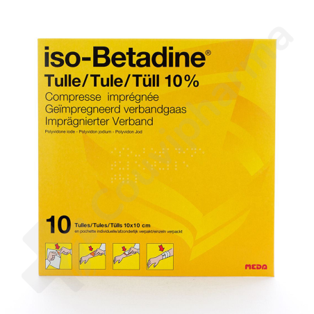 Iso-Betadine Tulle 10% - 10 compresses