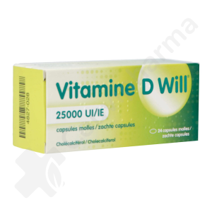 Vitamine D Will 25 000 UI - 24 capsules molles