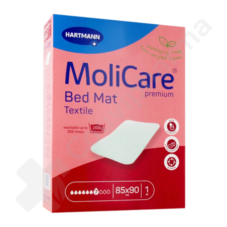 Molicare Bed Mat Textile 7 Druppels 85 x 90 cm - 1 onderlegger