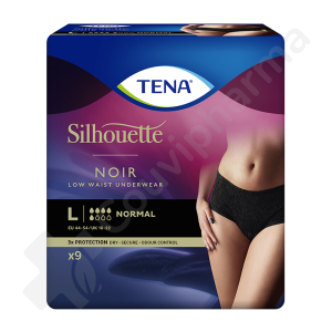 Tena Silhouette Normal Noir Large - 9 sous-vêtements protecteurs