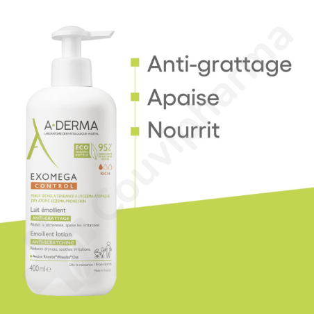 A-Derma Exomega Control Lait émollient - 400 ml