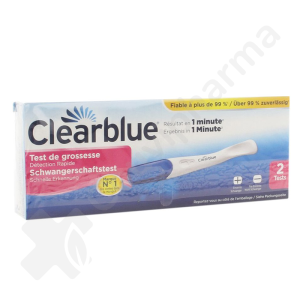 Clearblue Test de Grossesse 1 Minute - 2 pièces