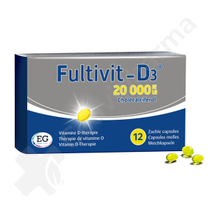 Fultivit-D3 20 000 UI - 12 capsules molles