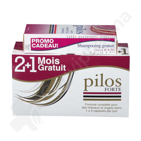 Pilos Forte + Shampoing  - 2 x 90 capsules PROMOPACK (2+1 mois gratuits)