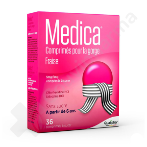 Medica Fraise Sans Sucre 5 mg/1 mg - 36 comprimés à sucer