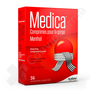 Medica Menthol Sans Sucre 5 mg/1 mg - 36 comprimés à sucer