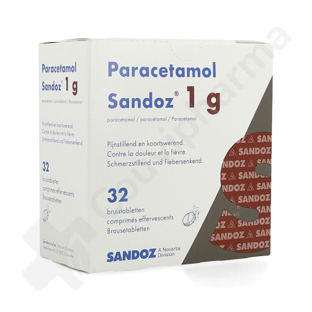Paracetamol Sandoz 1 g - 32 comprimés effervescents Paracetamol Sandoz 1 g - 32 comprimés effervescents