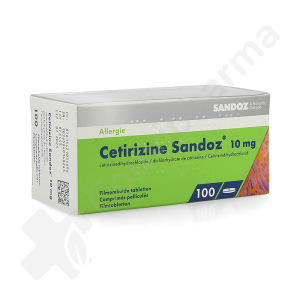 Cetirizine Sandoz 10 mg - 100 comprimés