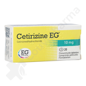 Cetirizine EG 10 mg - 20 comprimés