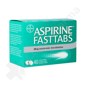 Aspirine Fasttabs 500 mg - 40 comprimés