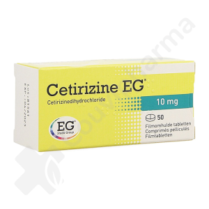 Cetirizine EG 10 mg - 50 comprimés