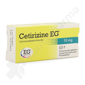 Cetirizine EG 10 mg - 7 comprimés