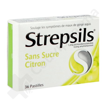 Strepsils Zonder Suiker Citroen - 36 zuigtabletten