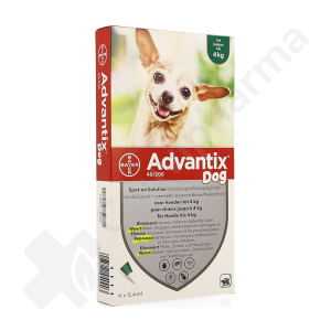 Advantix Dog 40/200 Chiens < 4 kg - 4 pipettes de 0,4 ml