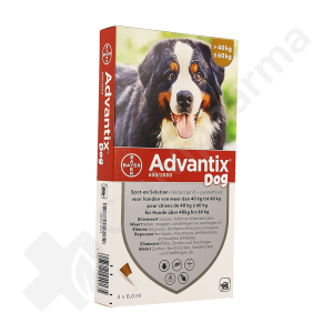 Advantix Dog 600/3000 Chiens de 40 à 60 kg - 4 pipettes de 6 ml