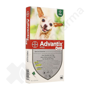 Advantix Dog 40/200 Chiens < 4 kg - 6 pipettes de 0,4 ml