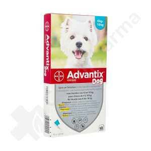 Advantix Dog 100/500 Chiens de 4 à 10 kg - 6 pipettes de 1 ml