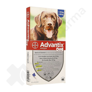 Advantix Dog 400/2000 Chiens de 25 à 40 kg - 6 pipettes de 4 ml