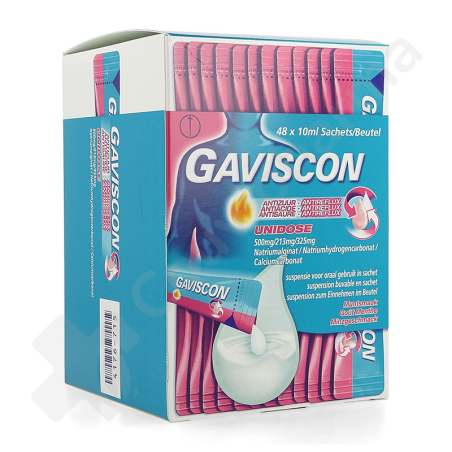 Gaviscon Antiacide-Antireflux Unidoses - 48 sachets de 10 ml