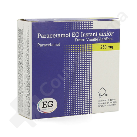 Paracetamol EG Instant Junior Vanille-Fraise 250 mg - 20 sachets