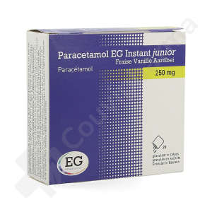 Paracetamol EG Instant Junior Vanille-Fraise 250 mg - 20 sachets
