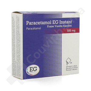 Paracetamol EG Instant Vanille-Fraise 500 mg - 20 sachets