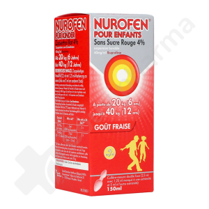 Nurofen Enfant Goût Fraise Sans Sucre 4% - Sirop 150 ml