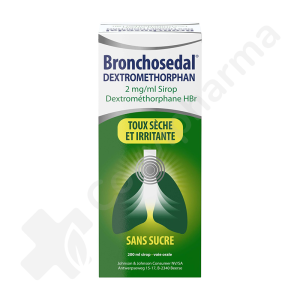 Bronchosedal Dextromethorphan Sans Sucre Toux Sèche 2 mg/ml - Sirop 200 ml
