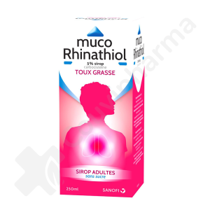 Muco Rhinathiol 5% Sans Sucre Toux Grasse - Sirop adultes 250 ml