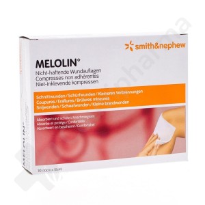 Melolin 10x10 cm - 10 niet-verklevend kompressen