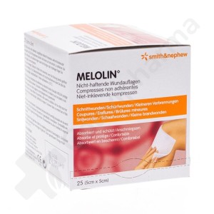 Melolin 5x5 cm - 25 niet-verklevend kompressen