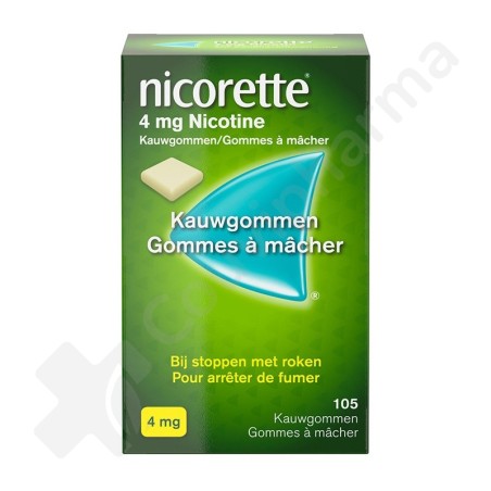 Nicorette Nicotine 4 mg - 105 kauwgommen