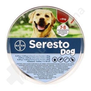 Seresto Dog >8 kg - 1 ongediertebestrijdings halsband van 70 cm