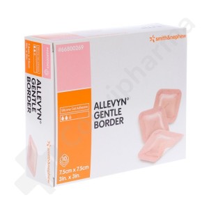 Allevyn Gentle Border - 7,5x7,5 cm - 10 pièces
