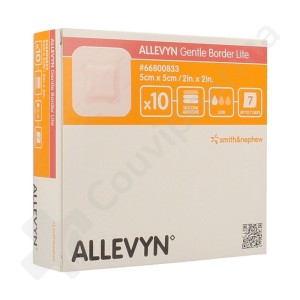 Allevyn Gentle Border Lite - 5x5 cm - 10 pièces