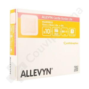 Allevyn Gentle Border Lite - 10x10 cm - 10 pièces