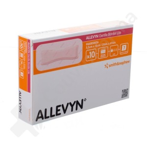 Allevyn Gentle Border Lite - 5,5x12 cm - 10 pièces