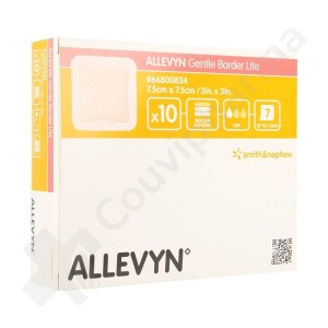 Allevyn Gentle Border Lite - 7,5x7,5 cm - 10 pièces