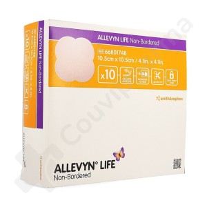 Allevyn Life Non-Bordered - 10,5x10,5 cm - 10 stuks