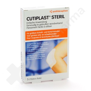 Cutiplast Steril - 7,2x5 cm - 5 verbanden