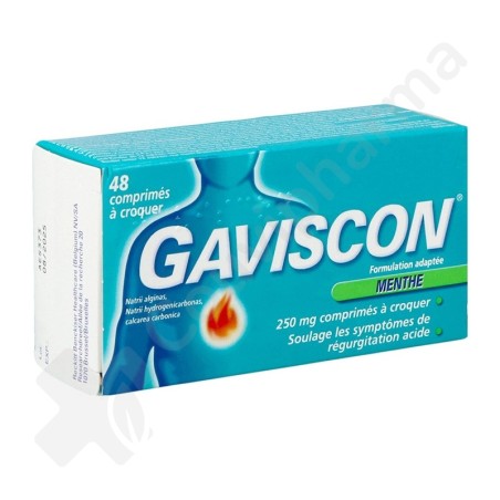 Gaviscon Goût Menthe - 48 comprimés à croquer