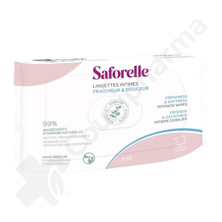 Saforelle Lingettes Intimes Jetables Pocket - 10 stuks