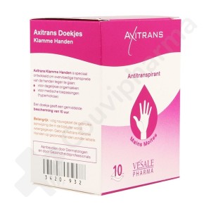 Axitrans Klamme Handen - 10 doekjes