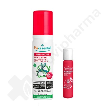 Puressentiel Antibeet Spray - 75 ml + Antibeet Verzachtende Roller - 5 ml PROMOPACK