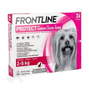 Frontline Protect Spot-On Oplossing Honden XS 2-5 kg - 3 pipettes van 0,5 ml