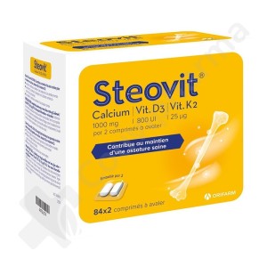 Steovit Calcium / Vit. D3 / Vit. K2 1000 mg/800 UI/25 µg - 84 x 2 tabletten