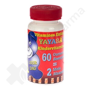Yayabar Multivitaminen Kinderen - 60 beertjes bonbons