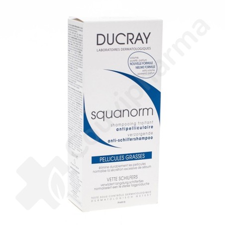 Ducray Squanorm Shampooing Traitant Antipelliculaire Pellicules Grasses - 200 ml
